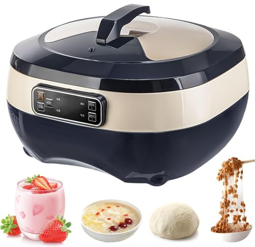 Máquina eléctrica de fermentación de 8 litros con pantalla LCD, temporizador de 12 horas, caja de prueba de temperatura controlada para yogur, pizza, nato, horneado en casa