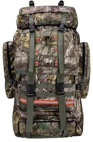 MKYYIOED Wanderrucksack 130L Wandern Camping Rucksack Reise Große Gepäcktasche Trekking Outdoor Sport Pack(Wood brown)