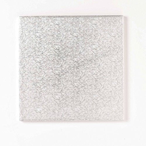 Snap Dragon 30 cm Square Cake Board, Silver