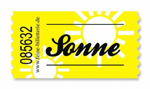 corpus delicti :: Sonne 100 Stück Wertmarken fürs Leben von der Rolle – EIN Bon für alle Fälle (Sonne - Rolle à 100 Stück)