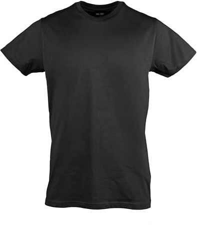 Mil-Tec US Style T‑Shirt Herren • Klassisches Bundeswehr T-Shirt aus Baumwolle mit Rundhals Ausschnitt • Hochwertiges & weiches Basic Shirt für Alltag, Outdoor, Arbeit