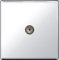 BG Flatplate Screwless Co-Axial Socket 1 Gang Chrome