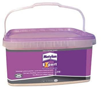 METYLAN Expert Colle Papiers Peints dosable en granulés, colle tous papiers peints même intissés, longue conservation - Seau 5kg (jusqu'à 200 rouleaux)
