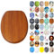 Sanilo Soft Close Toilet Seat, Wide Choice of New Toilet Seats, Stable Hinges, Easy to Mount (Mahogany)