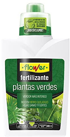 Flower Fertilizante Líquido Plantas Verdes, 500 ml