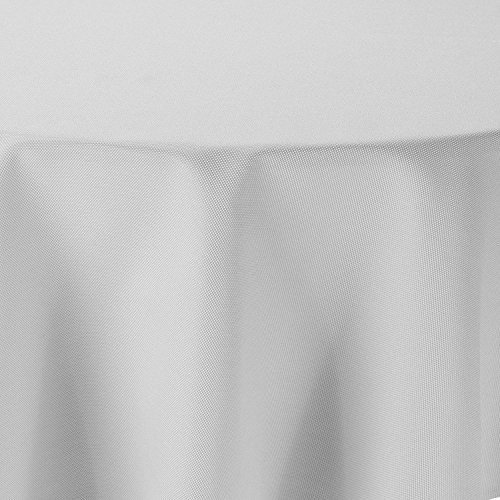 amp-artshop Tischdecke Leinen Optik Oval 160x260 cm Weiss - Farbe, Form & Größe wählbar mit Lotus Effekt - (O160x260Weiss)