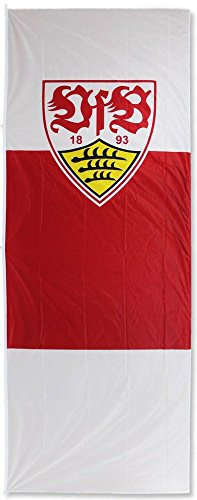 Flaggenfritze Hissflagge VfB Stuttgart Wappen - 150 x 400 cm + gratis Aufkleber