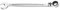 FACOM - Clé Mixte à Cliquet Métrique 10mm - 467B.10 - Système Ultra-Grip Antidérapant - Mécanisme à Cliquet Compact Réversible par Levier - Œil et Fourche Inclinés à 15° - Chrome Satiné
