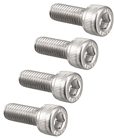 sourcing map 4 Stück M8x20mm 304 Edelstahl Linksgewinde Innensechskantschraube Verschluss DE de