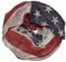 thb Richter Loopschal Amerika/USA Flagge Loop Schal Halstuch Schlauchschal Rundschal Vintage Stars and Stripes Sternenbanner Flagge der Vereinigten Staaten Beige