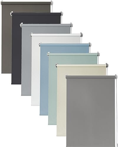 Deco4Me Thermo Verdunklungsrollo ohne Bohren (90 x 220 cm, Taupe (Blackout)) - lichtundurchlässig & wärmeisolierend - Thermrollo, Abdunkelungsrollo, Klemmrollo Verdunkelung (Stoffbreite 86 cm)