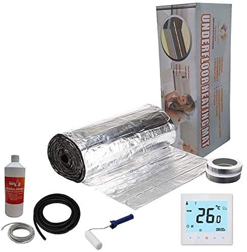 Nassboards Premium Pro Elite - Electric Underfloor Pro Elite Foil Heating kit 150w - 22m² - White WiFi Thermostat