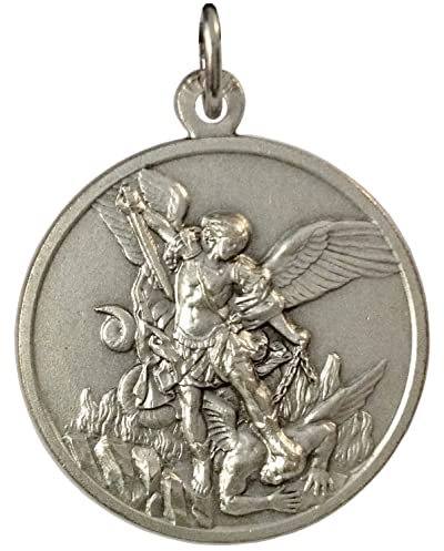 Medaille des Erzengels Michael aus Hochrelief - Große Größe - Big Size - 32 mm