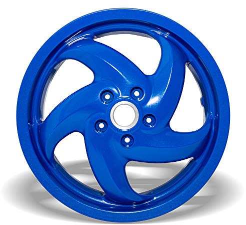 Hinterrad Felge Blau Piaggio 12 Zoll passend für Gilera Runner 50ccm | Scheibenbremse hinten, OEM 56441100A3 kompatibel mit Gilera Runner 50 Baujahr 1999 bis 2000, Gilera Runner 50 2001 bis 2004