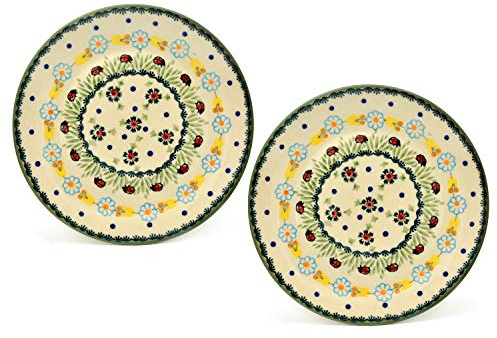 Bunzlauer Teller-Set 21,5 cm 2teilig (Dekor Marienkäfer)