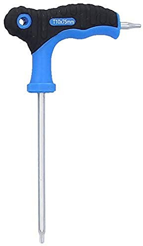 BRILLIANT TOOLS BT041011 Clés mâles coudées percées Torx® à poignée en T T10 x 75 mm [Powered by KS TOOLS]