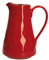 Roses & Tulipes - Pichet 1700cc Rouge Feu - Décoration maison, cuisine - Ligne Concert de couleurs - Idée cadeau - Stoneware - 16,5 x H 23 cm