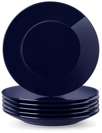LOVECASA, Série SWEET, Assiette Plate à Dîner en Porcelaine, 6 Pièces, 26 cm, Assiette Couleur Pure
