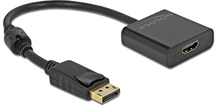 Delock Adapter DisplayPort 1.2 Stecker zu HDMI Buchse 4K Aktiv schwarz