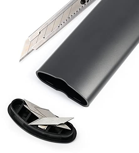 FOSHIO 2 Pack Razor Blade Disposal Container, Snap off Blades Safely Dispose of Used Blade Case Black Magnetic Storage Box