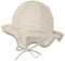 Sterntaler Sonnenhut - Unisex Sommerhut - UV-Schutz 50+ Mütze mit breiter Krempe und Größenregulierung - Nackenschutz - Bindebänder - Baby Kinder Kopfbedeckung aus Popeline (Bio) - beige,Größe 49
