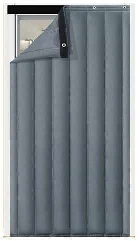 YSUEFIJO Rideau de Porte d'entree Thermique Isolant Anti Froid 100x200cm, Rideau Phonique Porte, Panneau Imperméable avec Oeillets, Rideau de Porte Épaississant d'hiver, pour Chambre Climatisée