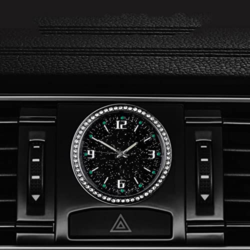 ZYWUOY Cars Air Vent Clip Quarz Uhren, Leuchtende Quarzuhr mit Strasssteinen, Auto Armaturenbrett Uhr Kann Eingefügt Werden, Stecken, Platzieren, Mini On Uhr Dekoration für Auto Boot Fahrrad