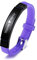 INBLUE Bracciale con Targhetta Personalizzata Nome/Citazione Targhetta in Acciaio Inossidabile Bracciale Regolabile in Silicone per Uomo Donna (Cinturino Viola e Etichetta Nera)