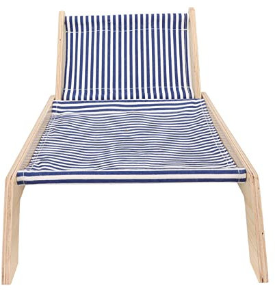 Erhöhtes Katzenbett, Katze Hängematte Katzensofa Katzenhängematte Ganzjährig Atmungsaktive Cat Bed aus Leinenstoff für Kaninchen Kätzchen Welpe (Strand-Lounge-Stuhl)