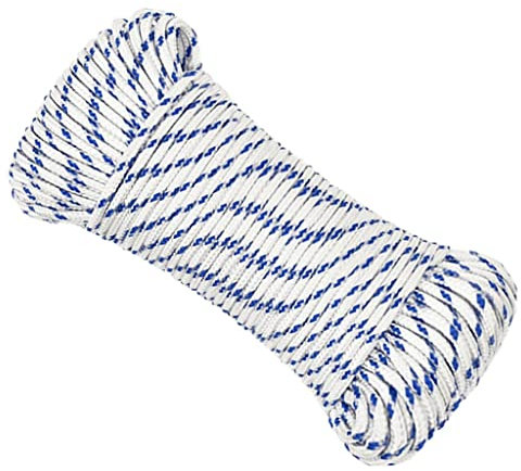 vidaXL Bootsseil Ankerleine Festmacher Tauwerk PP Leine Seil Tau Polypropylenseil Geflochten Flechtleine Weiß 4mm 25m Polypropylen