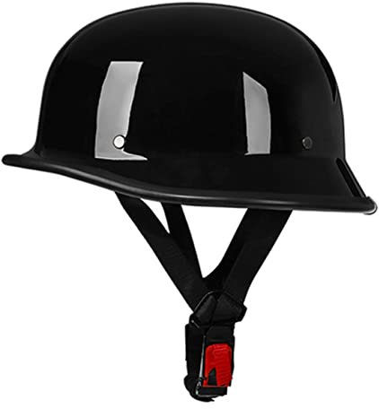 Motorradhelm Retro Halbhelm Chopper Helm ECE Zertifizierung 3/4 Vintage Deutscher Stil Halbschale Jethelm Für Herren Damen Mit Schnellverschluss Offenem Helm Rollerhelm 4,4XL
