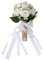 Blumen Halten, Künstlicher Lebensechter Moderner Brautstrauß Haltbar für Fotografie für Hochzeit (Milchig weiß)