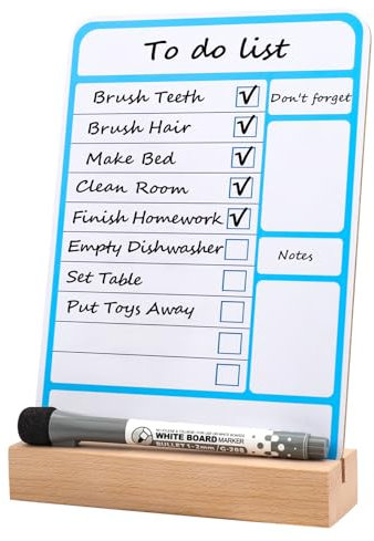 To Do Liste，Tagesplaner Kinder Routine，To Do Liste Abwischbar Wiederverwendbarer Tagesplan Memo Liste Verschiedenes Liste Planertafel Tägliche Liste Aufgabe Planertafel (Basen)