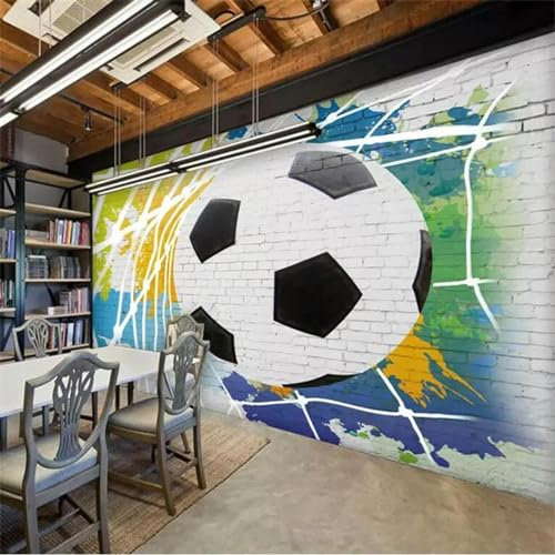 ZEZILE Customized large wallpaper 3d football field background wall living room bedroom Starry universe decoration
