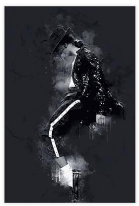 Repaly Michael Jackson Poster auf Leinwand, Wandkunst, Dekordruck, Bild Gemälde für Wohnzimmer, Schlafzimmer, Dekoration, ungerahmt, 20 x 30 cm