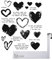 Tim Holtz Love Notes CMS477 Haftstempel + Carnora Netz-Aufbewahrungstasche, Grau