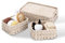 GRANNY SAYS Wicker Storage Set, Pack of 3 - 1 Large Box & 2 Small Baskets, Waterproof, Bathroom Counter Storage, White