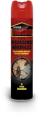 VINFERMATON – Insecticida Cucarachas y Hormigas Antihormigas Instantáneo 600 ml | Spray Eliminador Insectos Rastreros Interior y Exterior | Acción Rápida Profesional | 100% MADE IN SPAIN