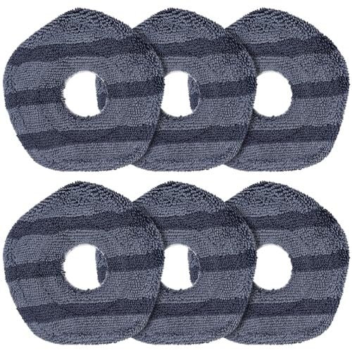 BeiLan 6 Pack Mop Pads Replacement Compatible with Eufy X10 Pro Omni / X9 Pro Robot Vacuums, Robot Mopping Cloth Pad, Washable and Reusable Pad