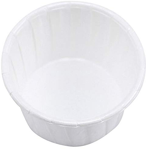 melairo 100 Stücke Pappbecher Nasenhaar Gesicht Haar Entfernung Wachs Bohnenbehälter Kuchen Papier Tablett Papierschüssel Schmelzwachs Eiscreme Organizer