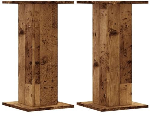 vidaXL Pflanzenständer 2 Stk. Altholz-Optik 30x30x60 cm Holzwerkstoff