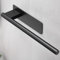 ALOCEO Self Adhesive Towel Rail Hand Towel Holder 304 Stainless Steel Towel Holders for Bathrooms and Kitchen 28CM, Matte Black