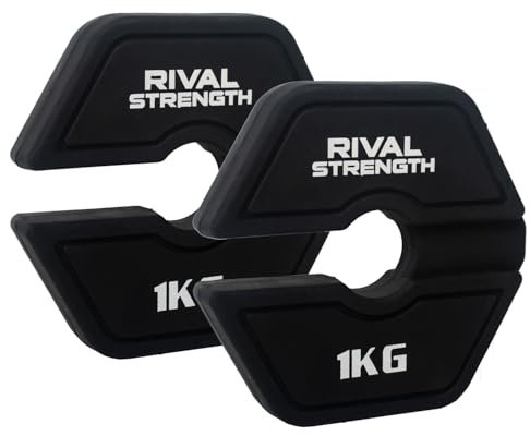 Rival Strength Micro Add-On Plates | Fractional Incremental Weight Plates for Barbell, Dumbbell, Kettlebell | 0.5KG 1KG 2.5KG (1KG Pair (2KG Total))