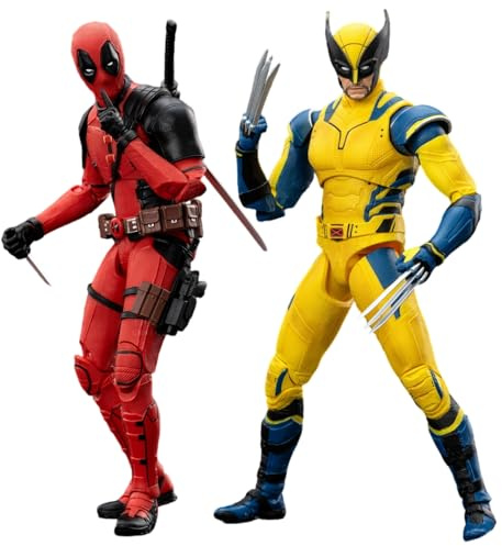 LonullyMege Wolverine and Dead Full Set 2-Pack Action Figure 7 inch 1/10 Scale Legends Series Collectable Toys with Lots of Accessories Gift(Wolverine & Dead)