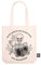 Happy Words Bücherwurm Baumwoll Tasche - Stoffbeutel mit Aufdruck - Stofftasche - 100% Baumwolltasche - bunte Beutel - Einkaufstaschen - modische Shopping Bag - Baumwollbeutel 40,5x41x8,5cm