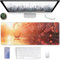 Speed Gaming Mauspad 600 x 300mm, XXL Mousepad, Tischunterlage Large Size Groß, verbessert Präzision und Geschwindigkeit, abwaschbar - für Microsoft Maus und Tastatur Rosa Kran
