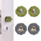FINGERINSPIRE 4Pcs Velvet Door Knob Cover 83x47mm Green Gray Decorative Door Knob Cushion with Flower Embroidery Door Handle Covers Flower Shape Door Knob Protector Cover