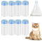 Lot de 120 poubelles biodégradables pour litière pour chat, sacs poubelle avec poignées, poubelle autonettoyante pour litière pour chat avec cordons de serrage, boîtes à litière autonettoyantes, sacs