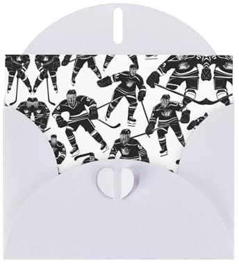 White ATTBBH Grußkarte mit Hockey-Druck, für Weihnachten, Geburtstage und besondere Anlässe