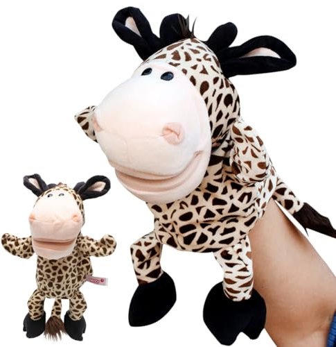 CEWROM Handpuppen für Kinder, REH Puppen für Kuscheltiere Fingerpuppen Tier Handpuppen Spielzeug Rollenspiel Vorschulunterricht Geschenk für Kinder(bewegliche, offene Münder)